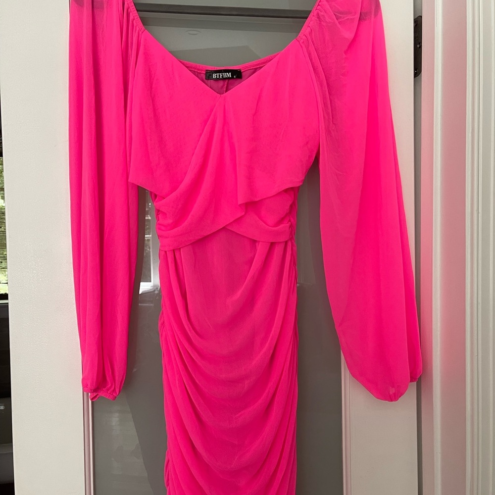 Vibrant Pink Mini Dress by J. Lux Label - with tags